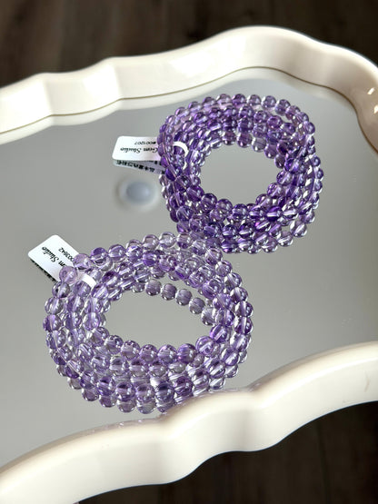 Clean Brazilian Amethyst Multi-Wrap Bracelet