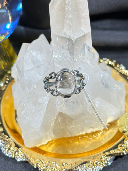 黑银钛S925银戒指