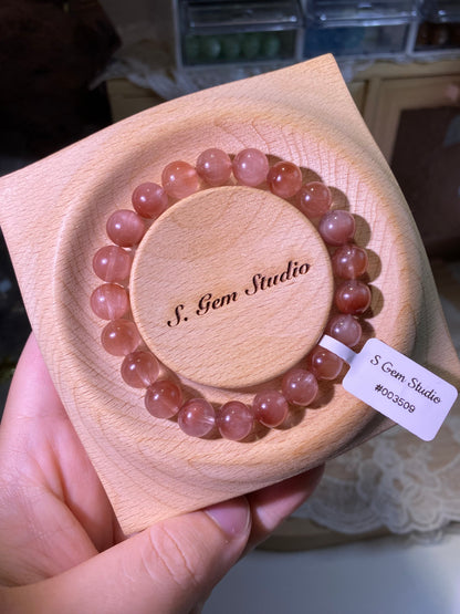 Bean paste pink rabbit hair crystal