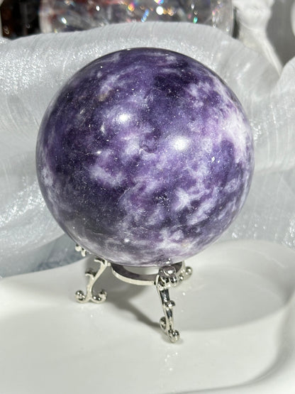 Plum Blossom Tourmaline Crystal Ball