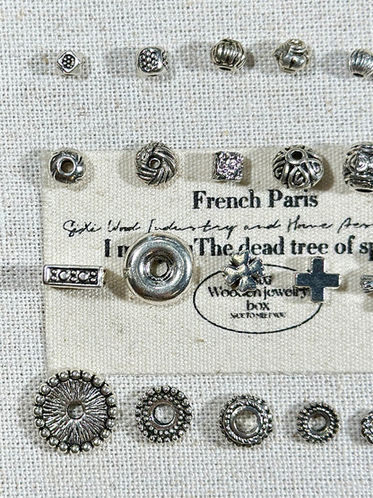 Antique silver bead spacer