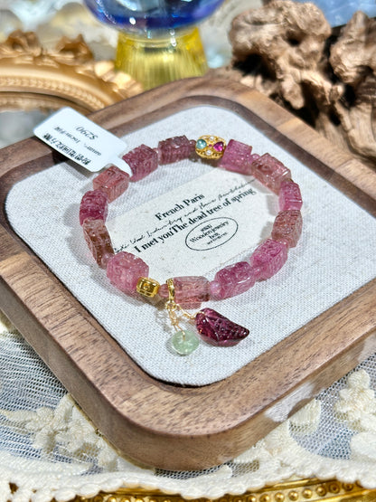 Full pink tourmaline sugar cubes