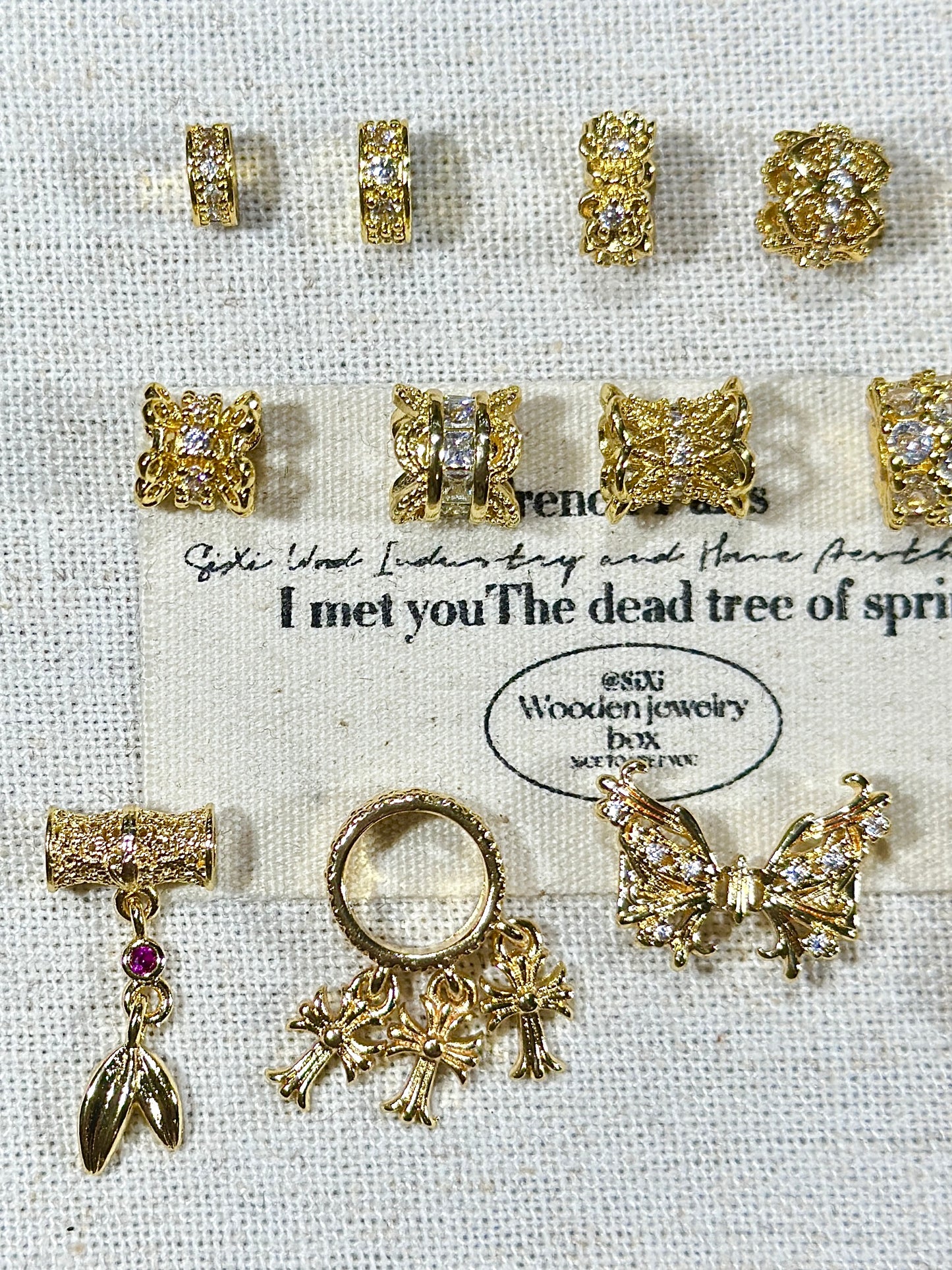 Bright gold ring spacer