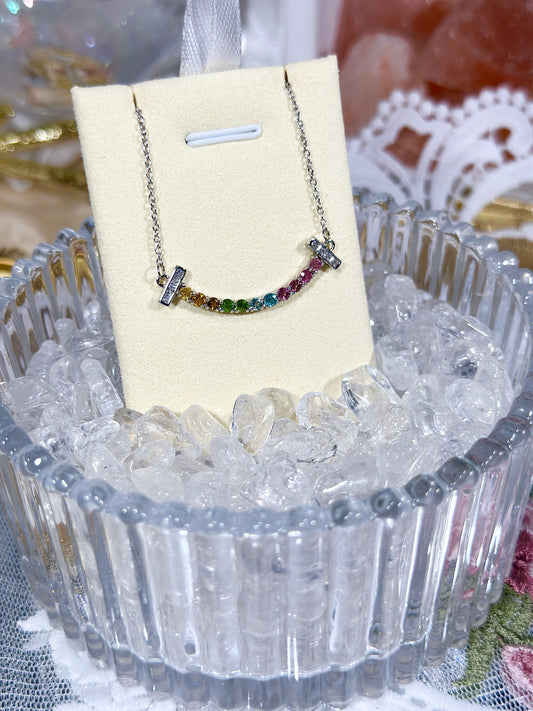 Tourmaline Smile Necklace S925 Silver