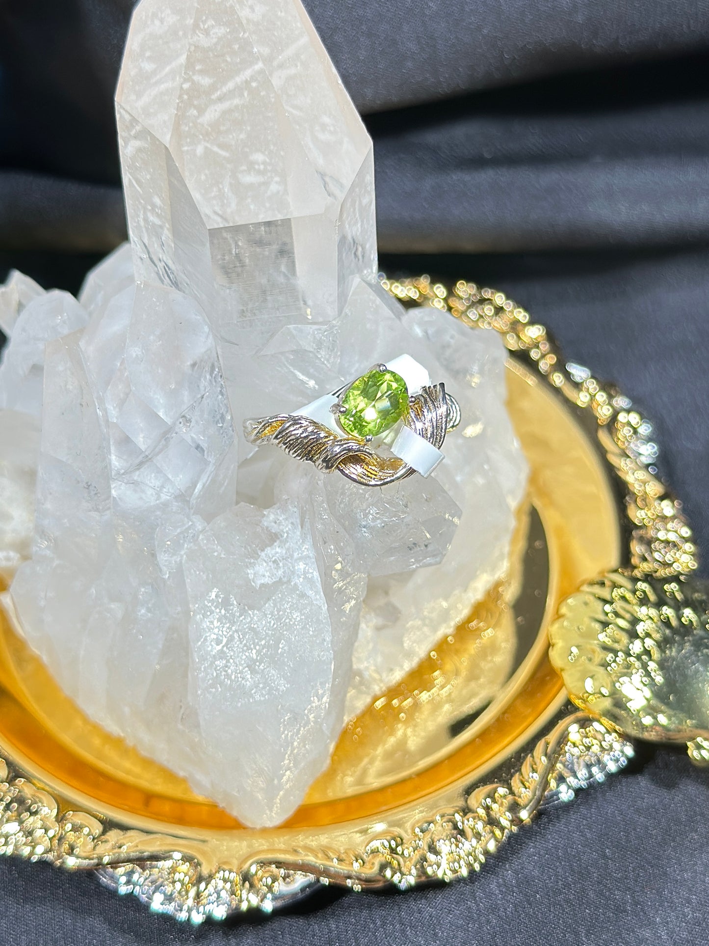 Peridot S925 silver ring-2
