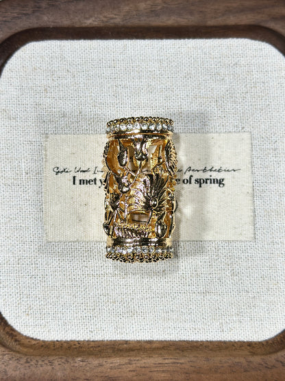 Light gold heavy barrel beads