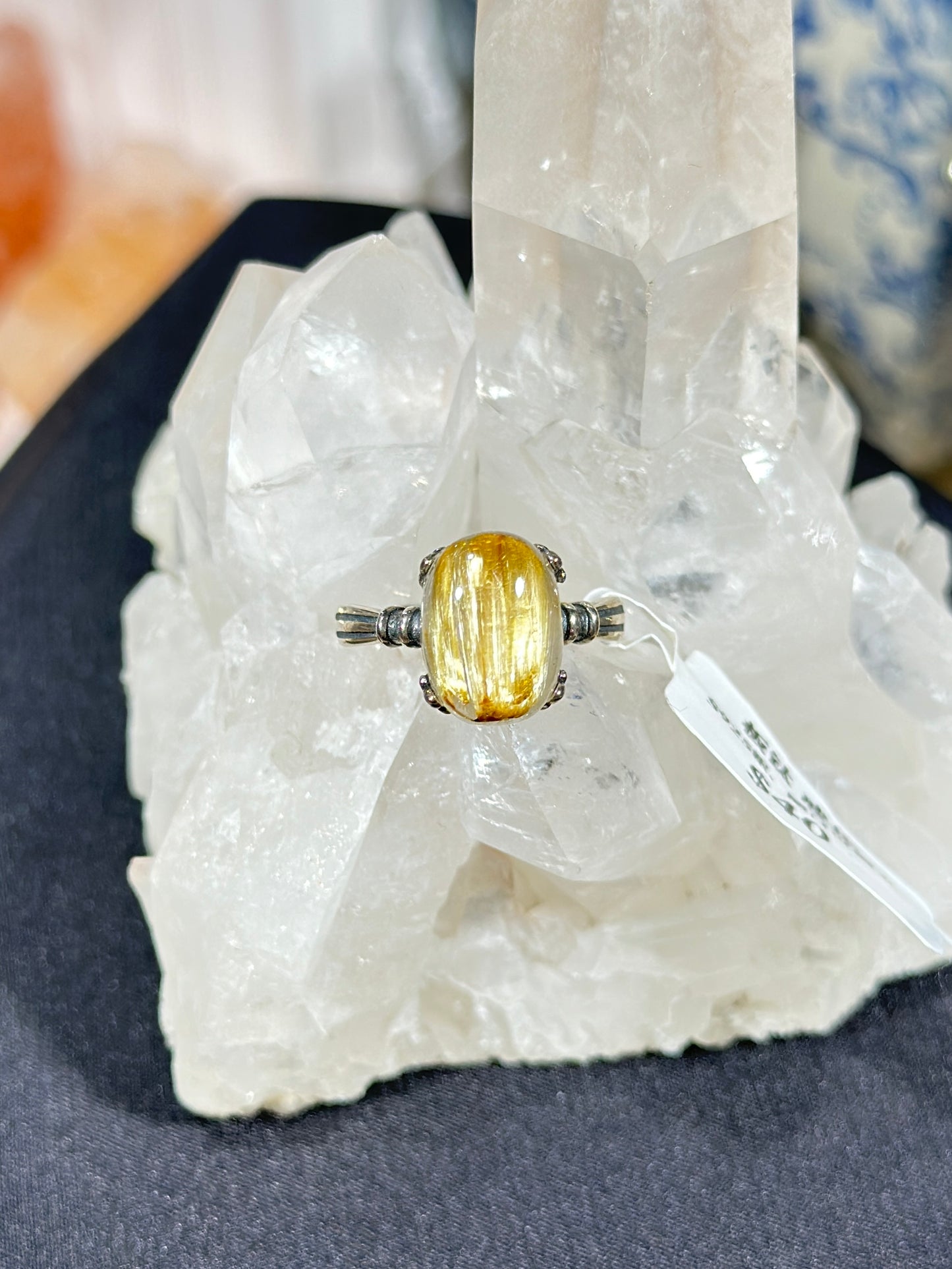 金发晶S925银戒指