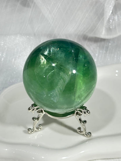 Green Fluorite Crystal Ball