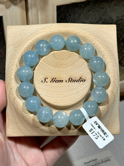 Old mine sparkling aquamarine crystal