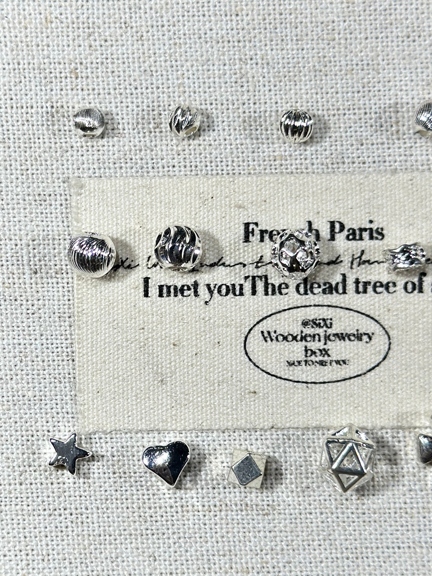 Bright silver spacer beads