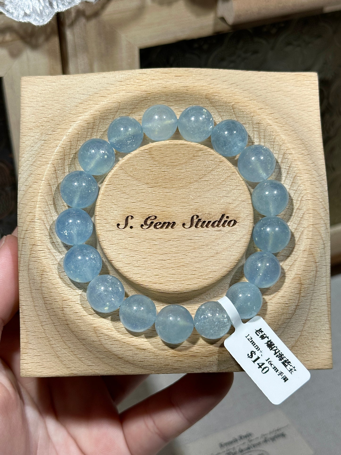 Old mine sparkling aquamarine crystal