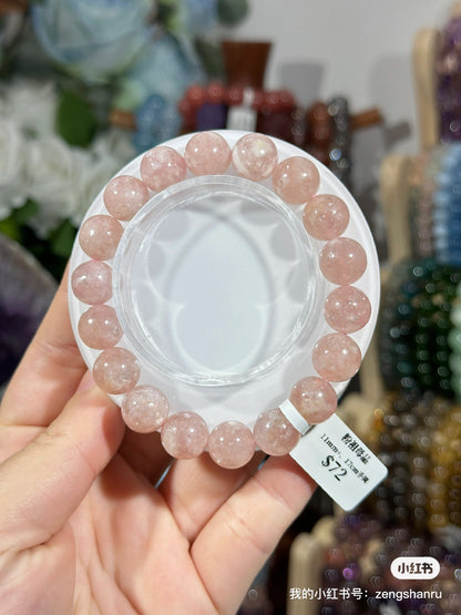 Pink Grandmother Quartz Crystal