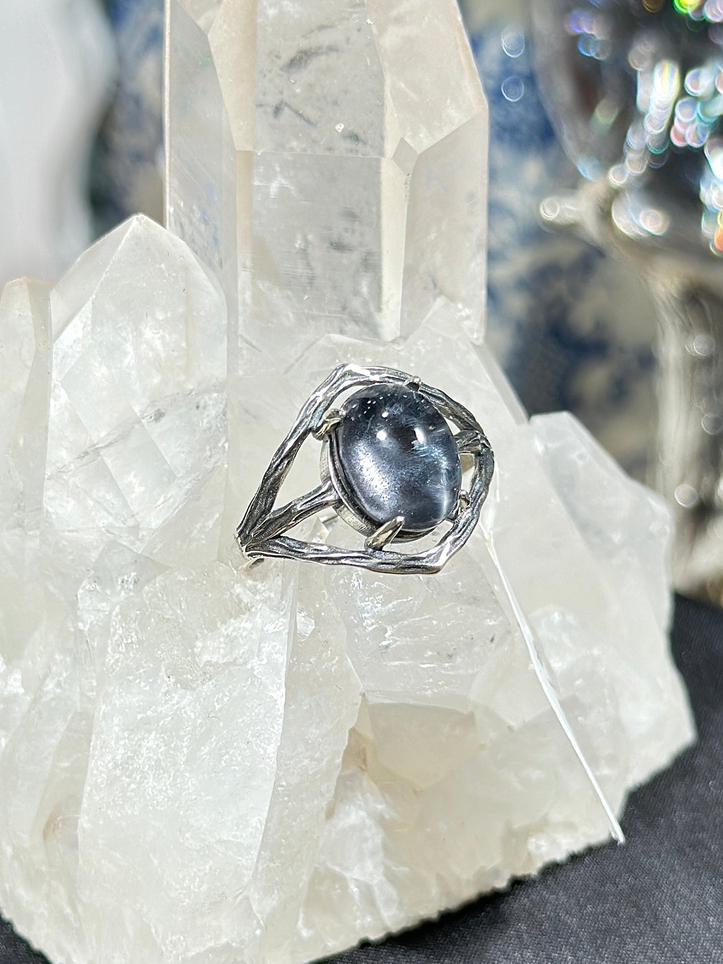 蓝金沙S925银戒指