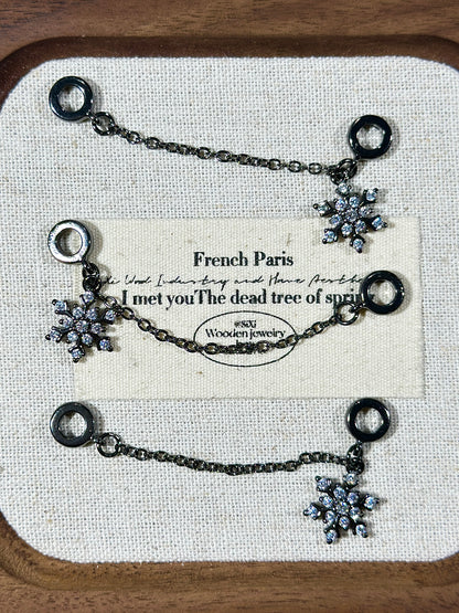 Gun Black Snowflake Safety Chain