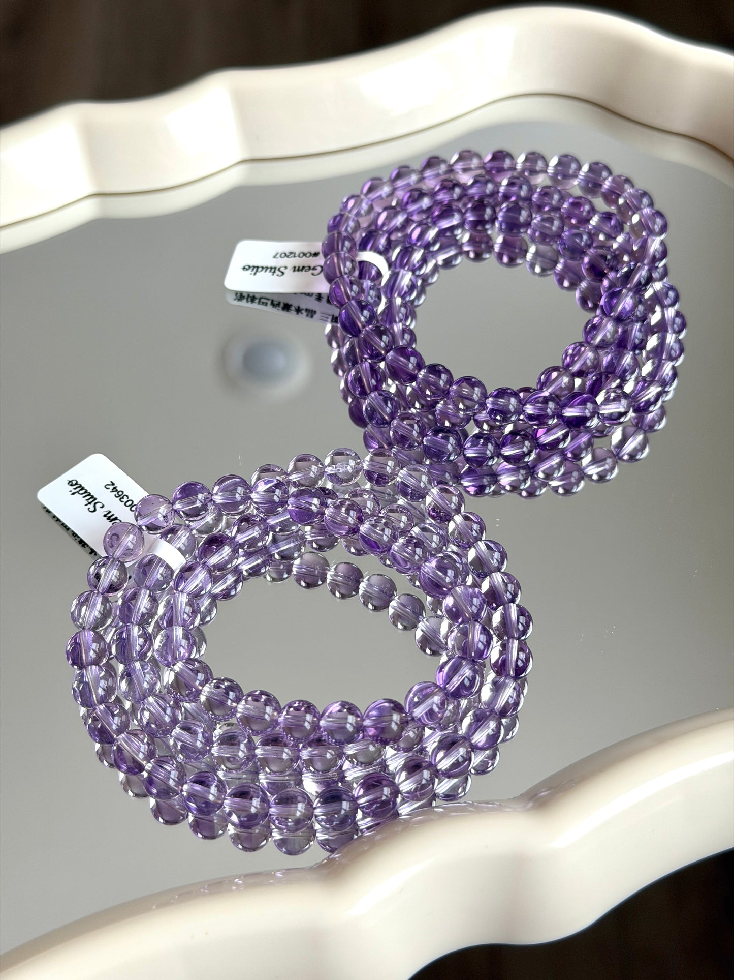 Clean Brazilian Amethyst Multi-Wrap Bracelet