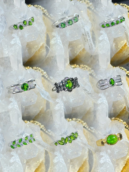 Diopside S925 silver ring