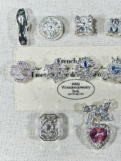 Bright silver spacer beads