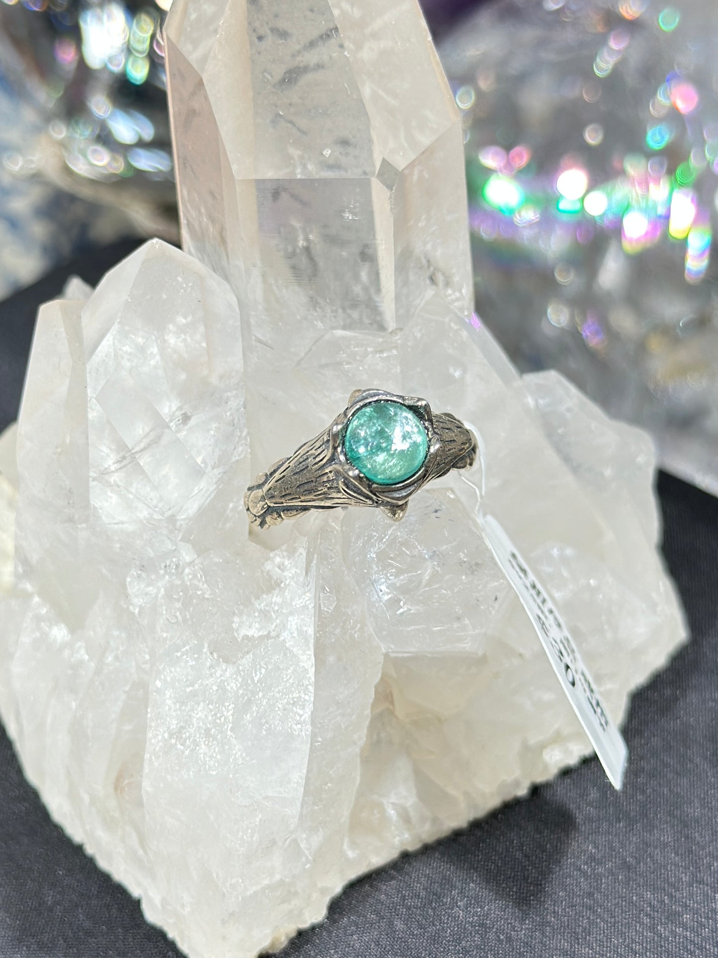 绿祖母晶S925银戒指