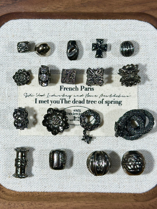 Gun black spacer bead ring