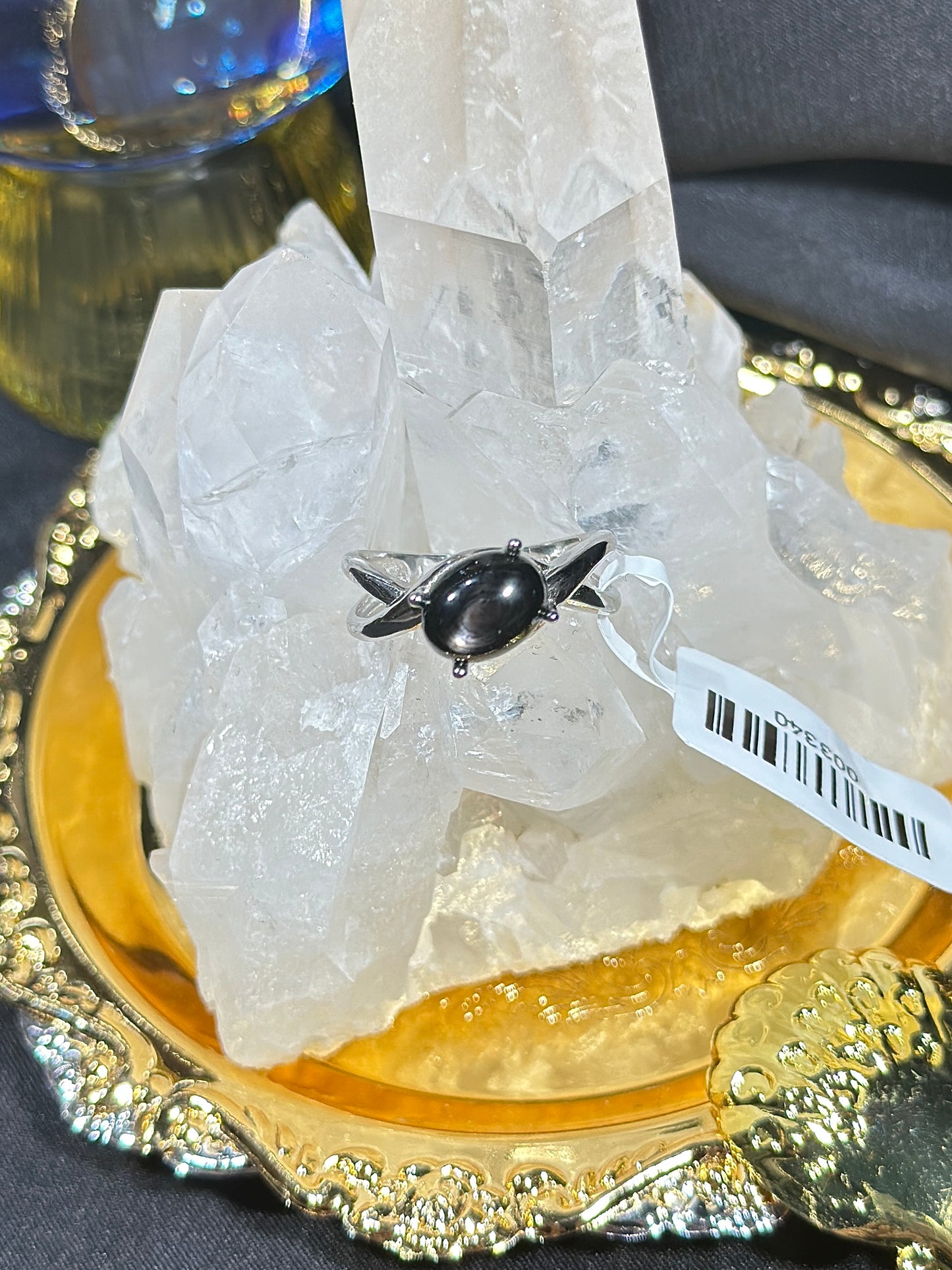 Gold Luck Stone S925 Silver Ring-2