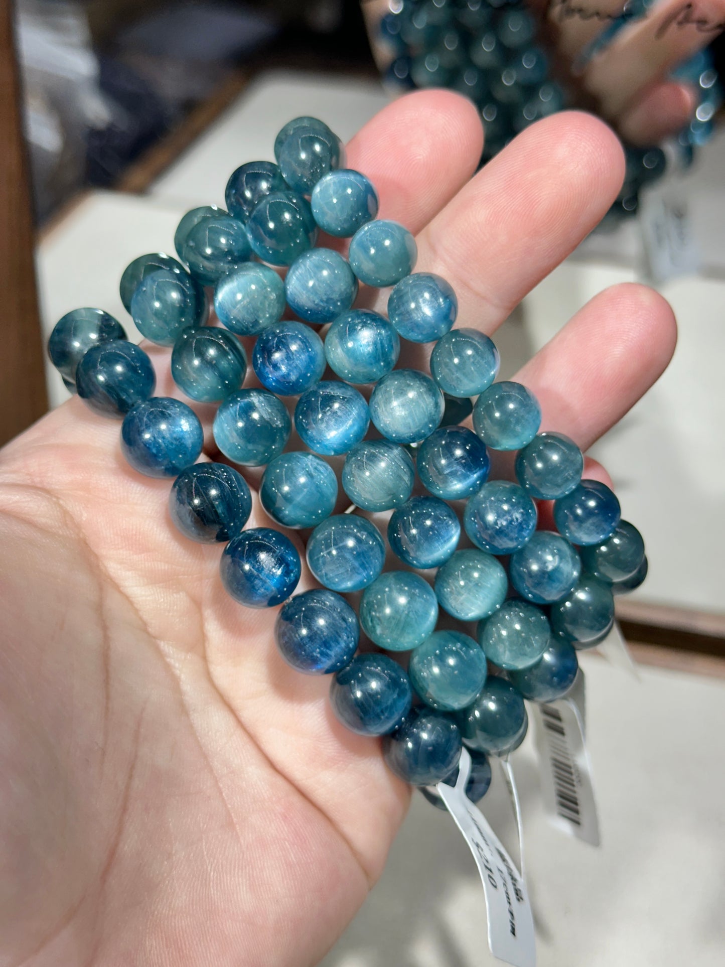 Cat's Eye Blue Green Crystal