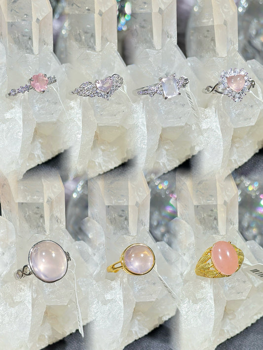 Rose Quartz S925 Silver Ring