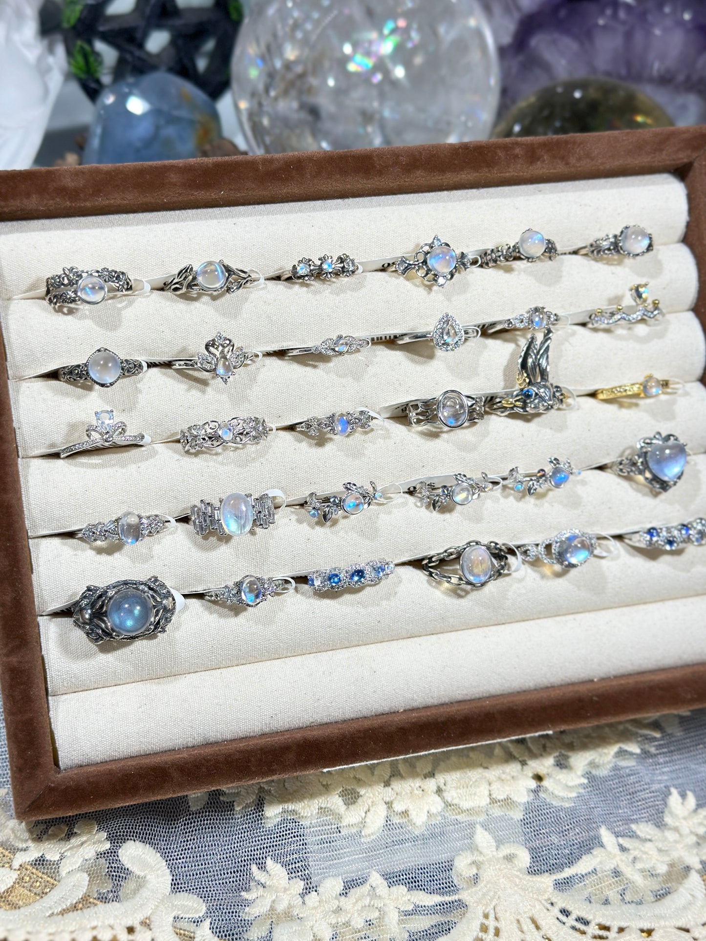 Blue Moonstone Ring S925 Silver