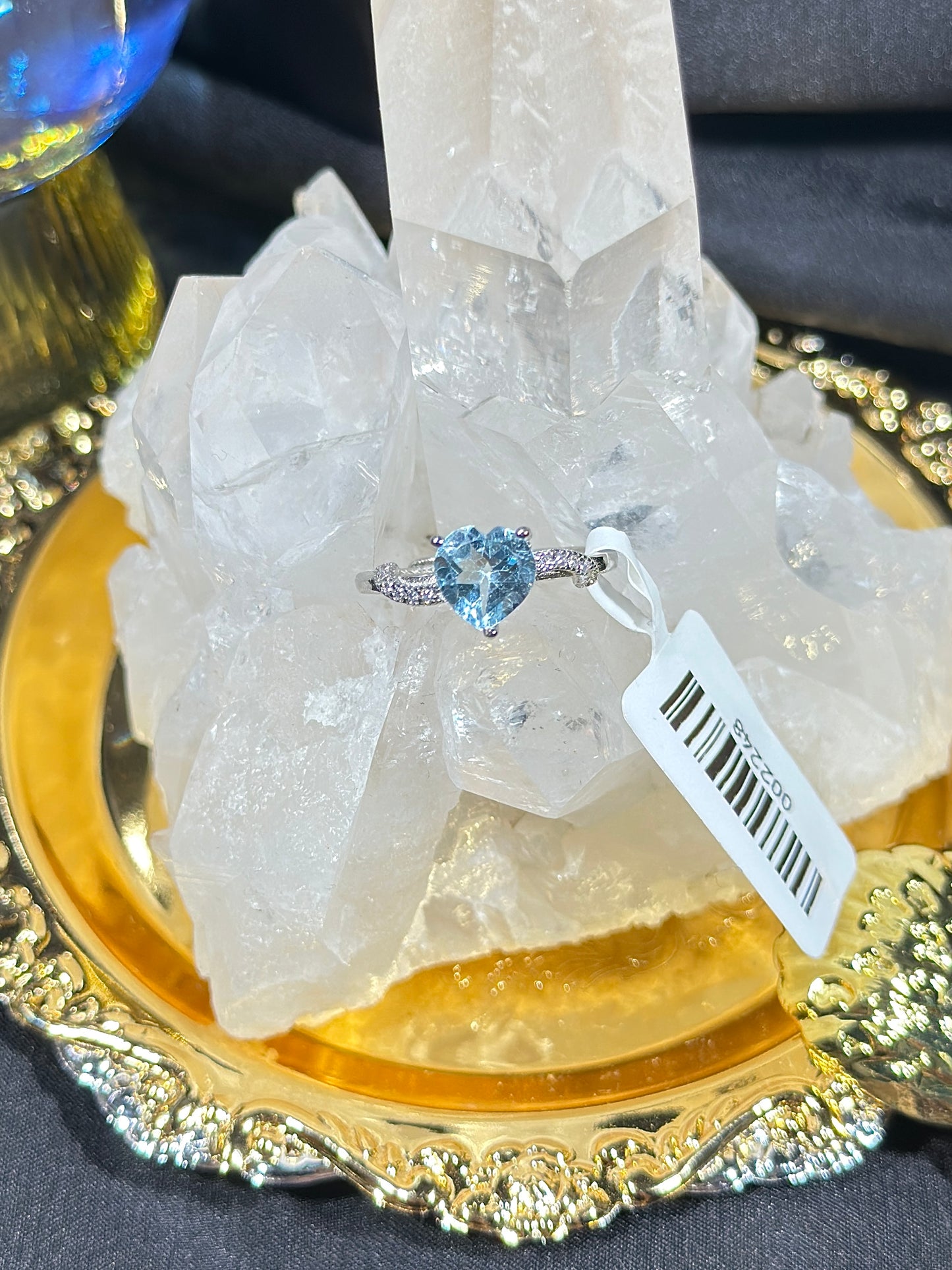 Aquamarine S925 silver ring-2