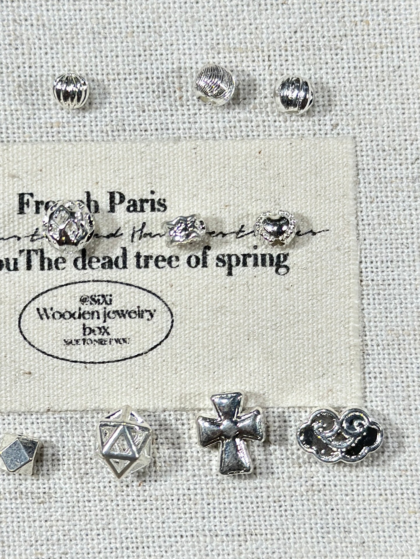 Bright silver spacer beads