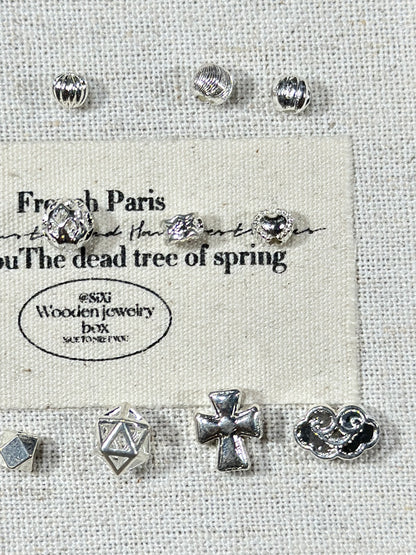 Bright silver spacer beads