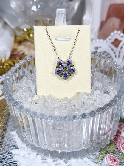 Tanzanite magnetic necklace S925 silver