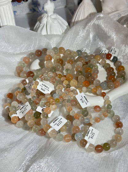 Ice cream colored rabbit fur crystal