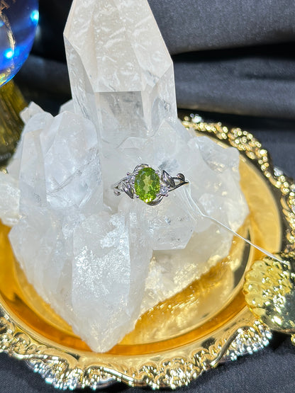 Peridot S925 silver ring-1