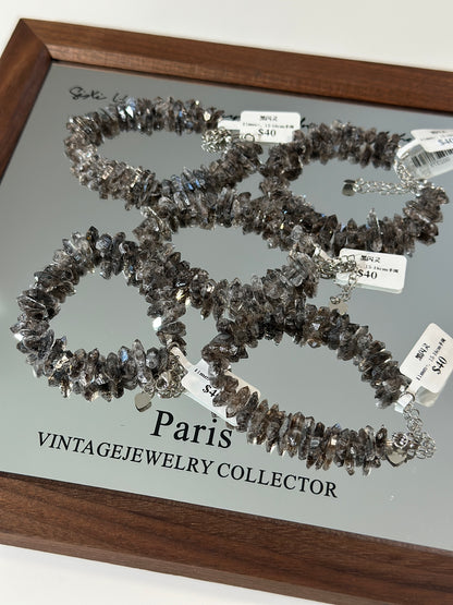 双尖黑闪灵水晶