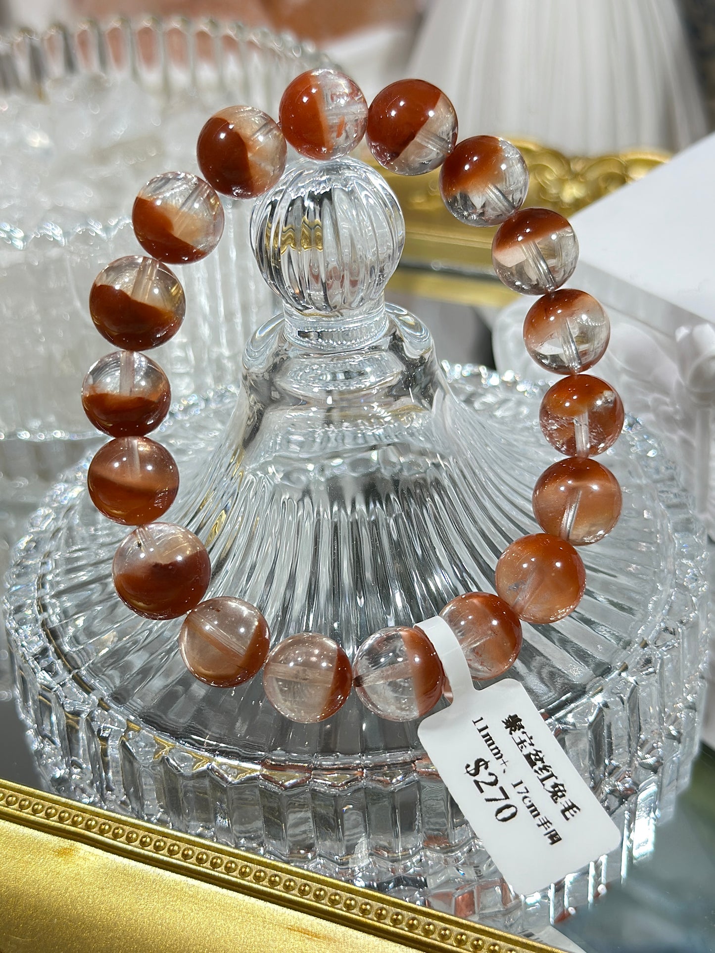 Cornucopia Red Rabbit Fur Crystal