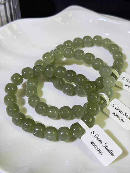 晴水和田玉老形珠