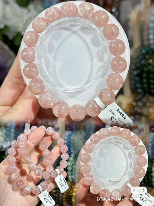 Pink Grandmother Quartz Crystal