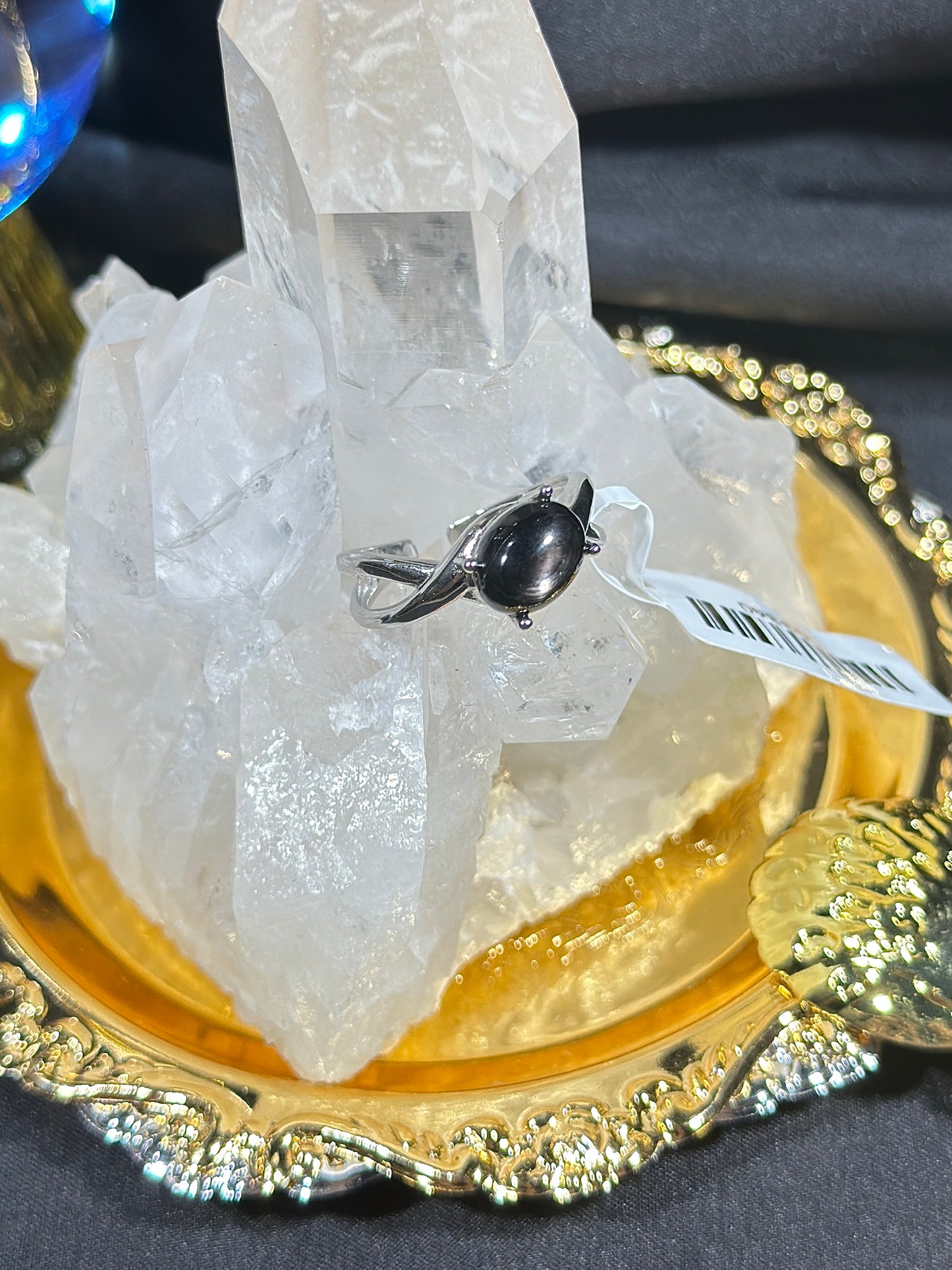 Gold Luck Stone S925 Silver Ring-2