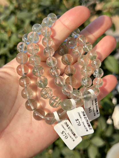 Pure Gold Sand Green Ghost Crystal