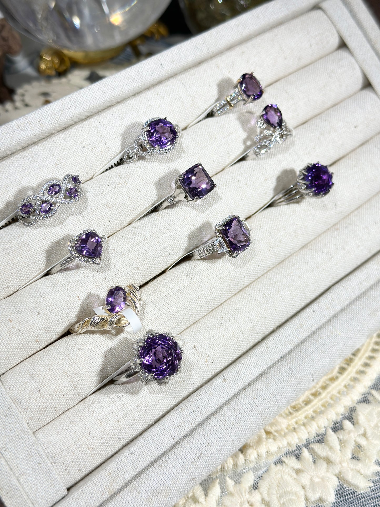 紫水晶戒指 S925银