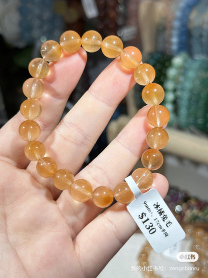 Ice orange rabbit hair crystal