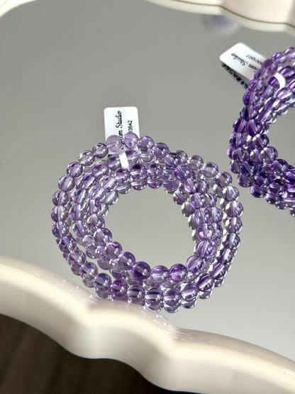Clean Brazilian Amethyst Multi-Wrap Bracelet