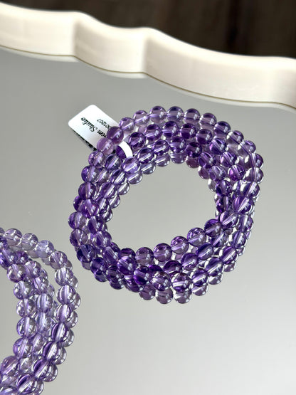 Clean Brazilian Amethyst Multi-Wrap Bracelet