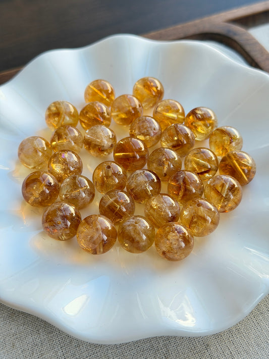 黄塔晶黄水晶单珠