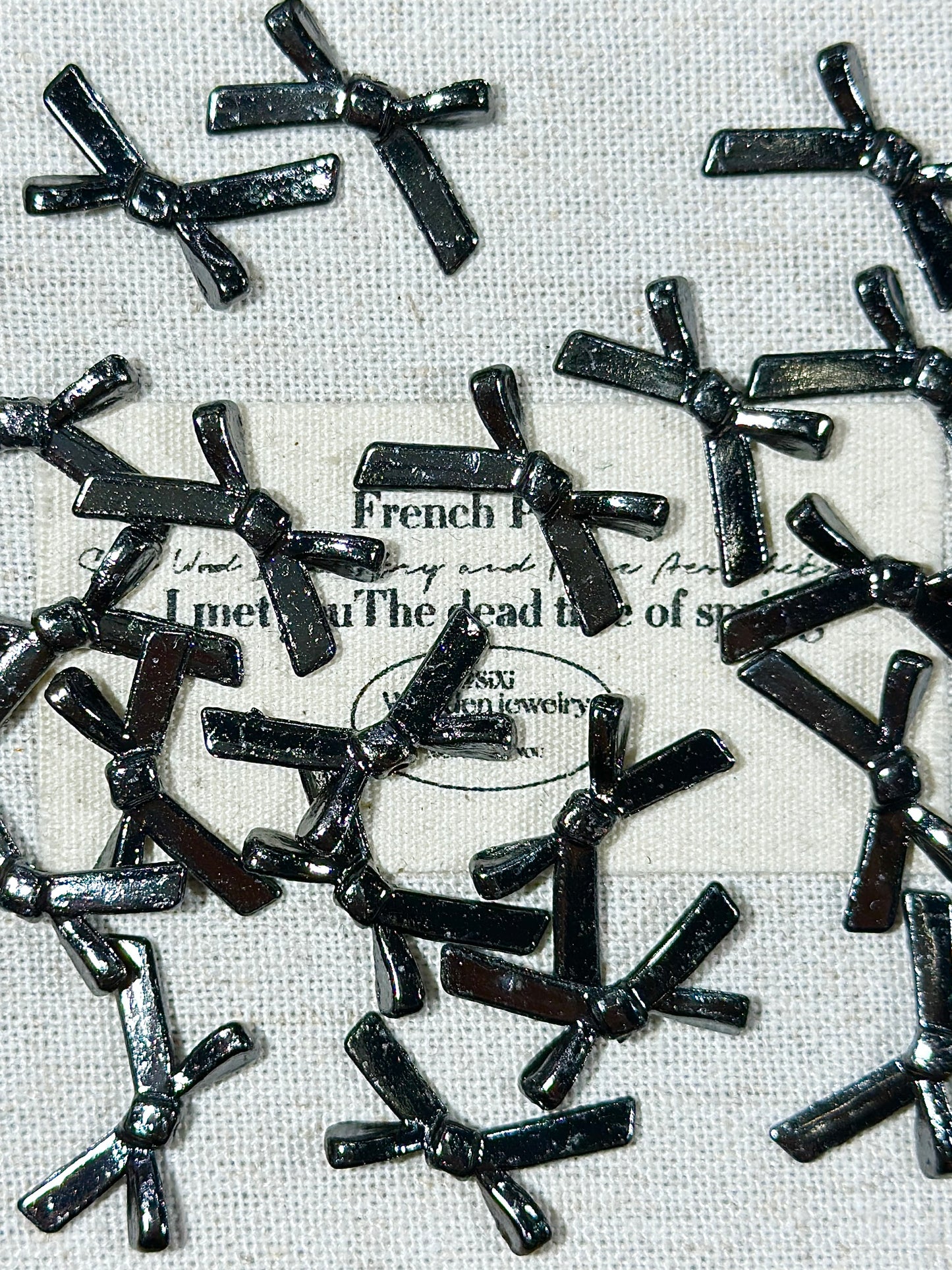 Gunmetal bow spacer accessories