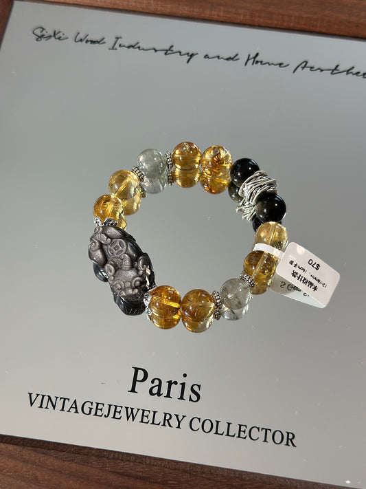 Designer | Citrine, Silver, and Obsidian Pixiu