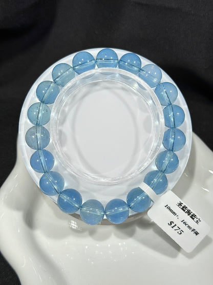 Ice-clear holy blue aquamarine