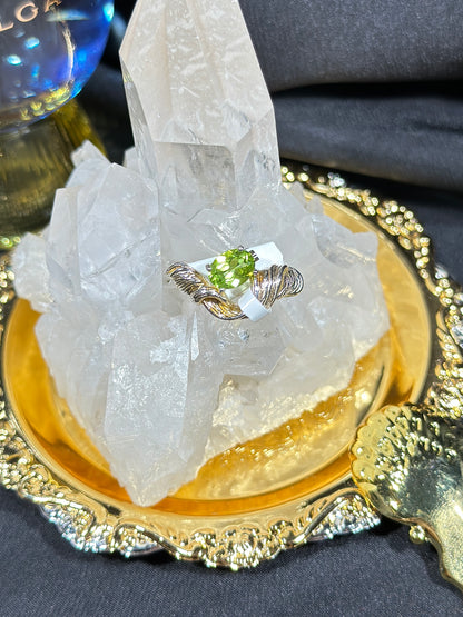 Peridot S925 silver ring-2