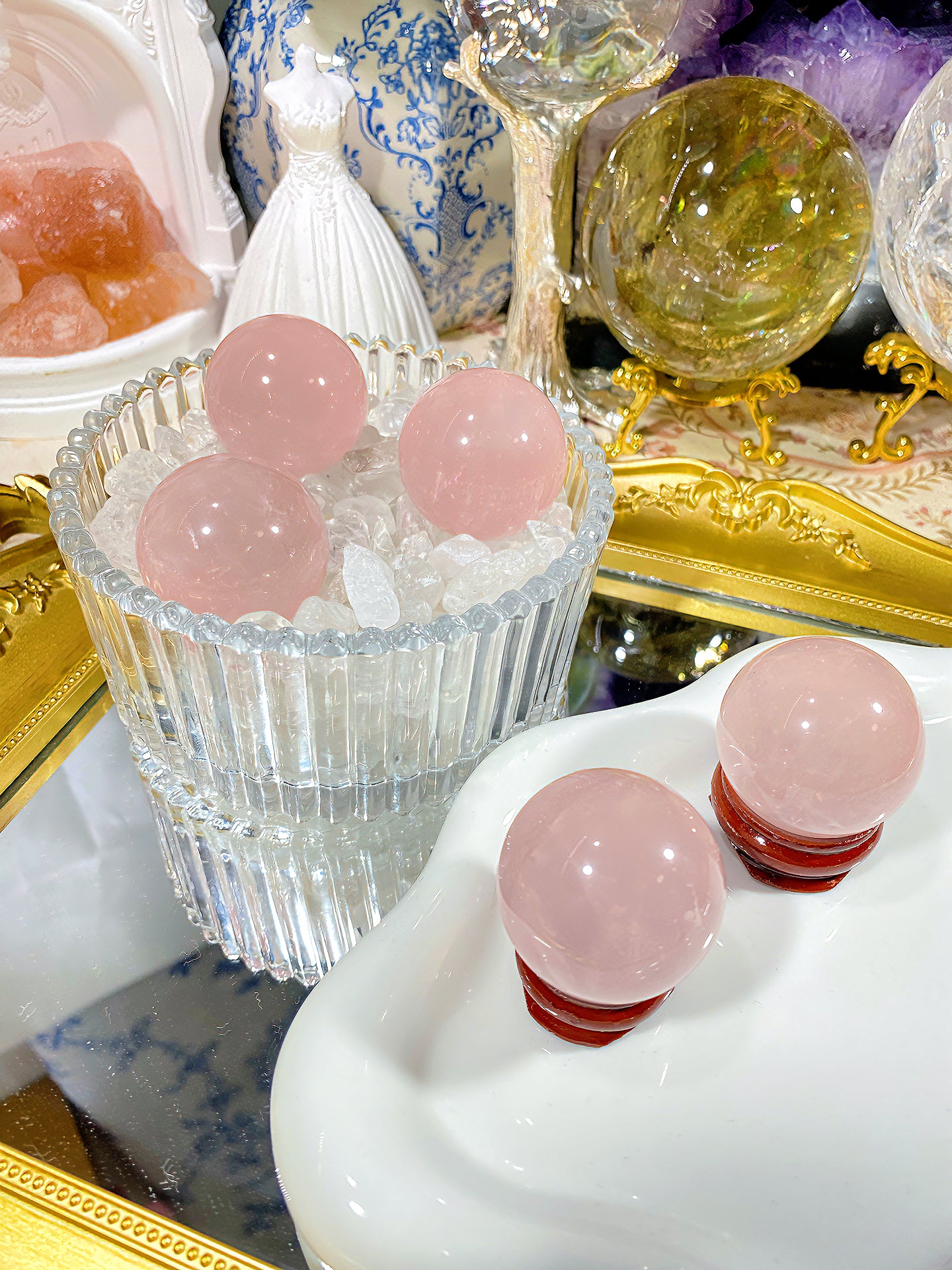 Madagascar pink crystal ball