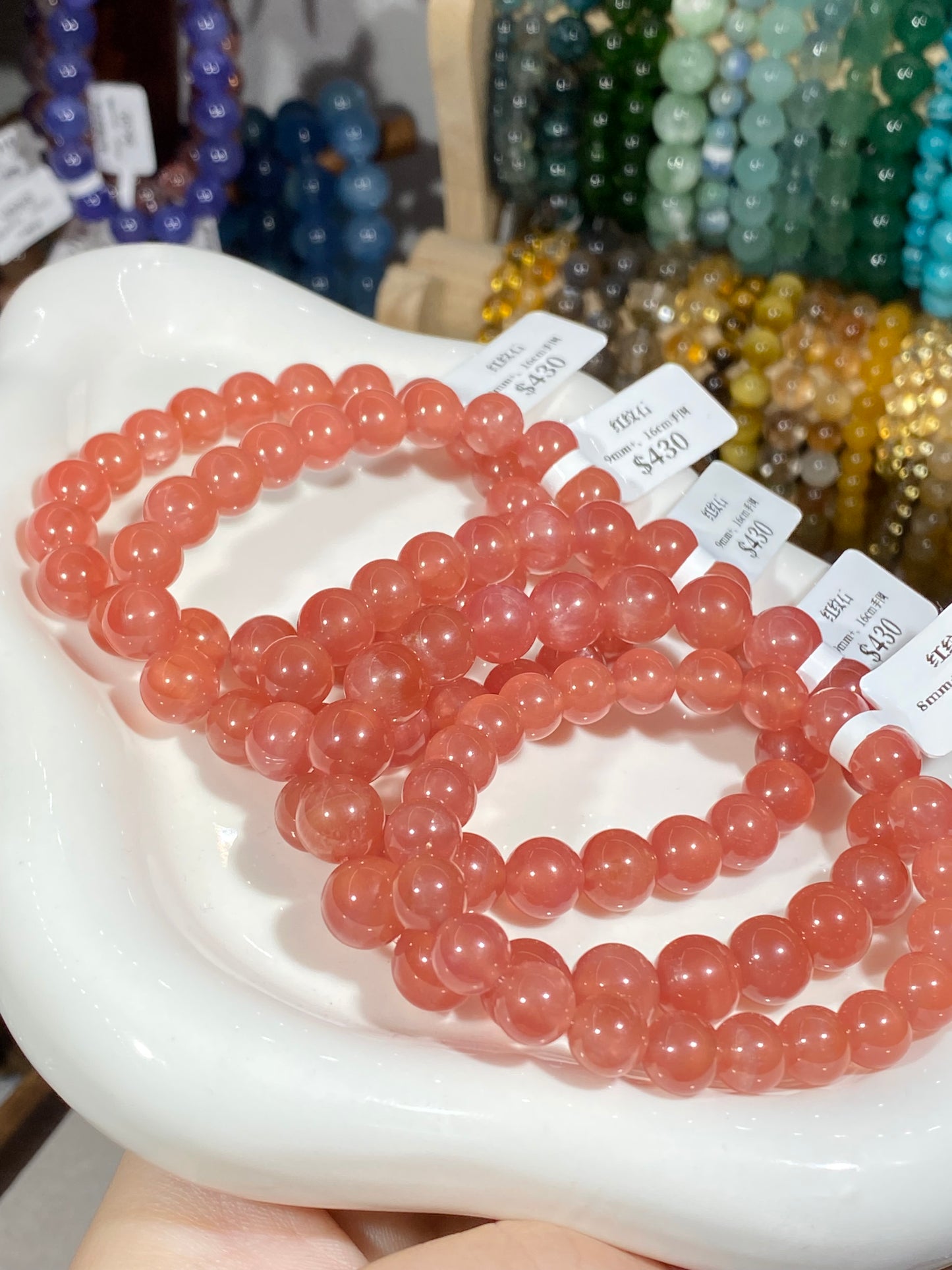 Ice rhodonite crystal